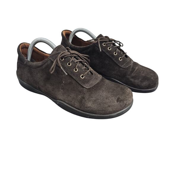 Birkenstock Footprints Shoes Womens 9 EU40 Padua Mocha Suede Oxford Lace Up - Picture 1 of 6